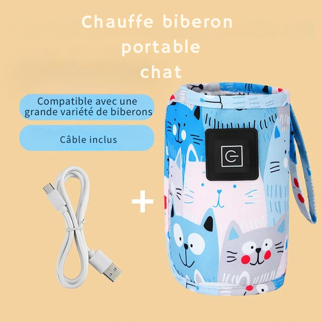 Chauffe-biberon-portale-chat-bleu