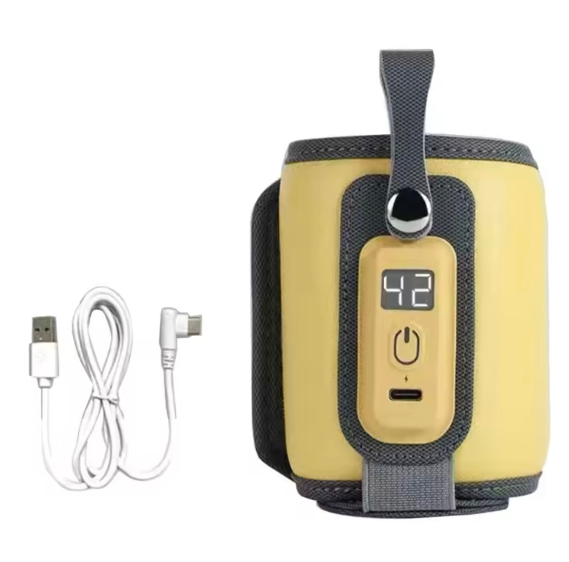 Chauffe-biberon-portable-jaune